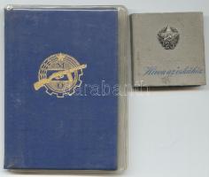 Fényképes női munkásőr igazolvány, és egy minikönyv a Munkásőrség fennállásának 25. évfordulójára