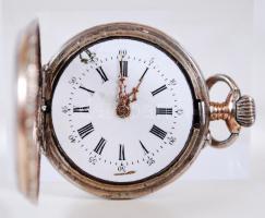 Ezüst (Ag.) zsebóra, sérült, nem jár, bruttó:25,7 g/ Silver pocket watch, does not work