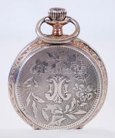 Ezüst (Ag.) zsebóra, sérült, nem jár, bruttó:25,7 g/
Silver pocket watch, does not work