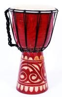 Sámán dob, faragott nemes fából, m:30, d:16 cm