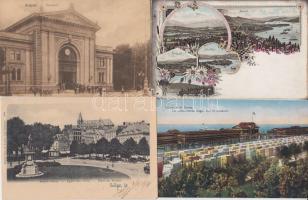 15 db régi képeslap a Történelmi Magyarország területéről (6) és külföldről (olasz, osztrák, belga, francia, cseh, szerb), köztük egy litho / 15 postcards from Kingdom of Hungary (6) and abroad (Italy, Austria, Belgium, France, Czech Republic, Serbia), between them a litho postcard