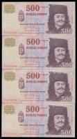 2006. 500Ft "1956-os forradalom évfordulója" (4x) "EC" széria, egymás utáni sorszámúak T:I