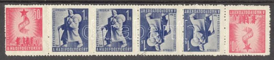 1946 Hadifoglyokért jótékonysági bélyeg hatoscsík