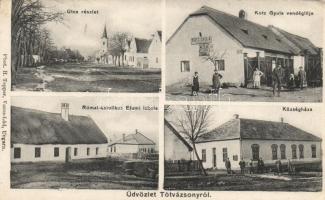 Tótvázsony Kotz Gyula vendéglője, községháza, római katolikus elemi iskola (EK)