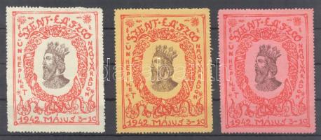 1942 Szent László Ünnepi Hét 3 klf levélzáró