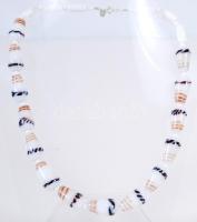 Muranói nyaklánc ezüst (Ag) szerelékkel /  Necklace with Murano beads and silver accessories, 44cm