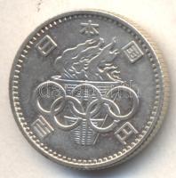 Japán 1964. 100Y Ag "XVIII. Nyári Olimpia" T:2 Japan 1964. 100 Yen Ag "Olympic Games" C:XF