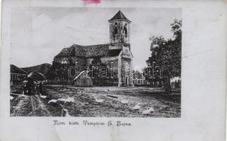 Bajna római katolikus templom, ökörszekér (fa)