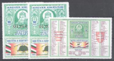 2001 3 db Szakosztályi levélzáró