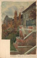 Budapest I. Várkert litho, s: Raoul Frank