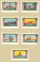 7 db I. Világháborús Német Flotta levélzáró