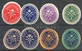 8 db Nagyszeben Város Tanácsa pecsétbélyeg