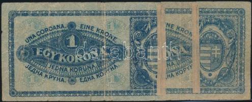 1920. 1K-ból összeragasztott "Egy Rongy Korona" T:III