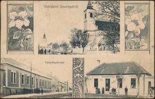 Szentgál Korit Schoner Ferenc kereskedése, takarékpénztár, templomok (EK)