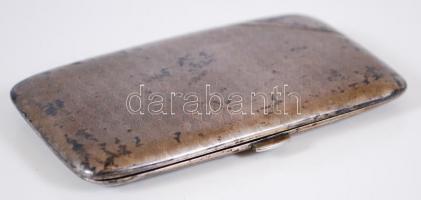 Art-deco ezüst (Ag.) cigarettatárca, jelzett, mesterjeles (HF), nettó: 69g, 10×6cm