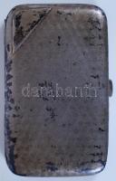 Art-deco ezüst (Ag.) cigarettatárca, jelzett, mesterjeles (HF), nettó: 69g, 10×6cm