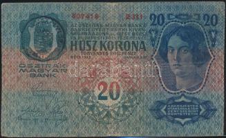 1913. 20K román körbélyegzéssel T:III