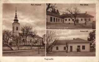 Nagysalló Calvinist church, school (Rb)