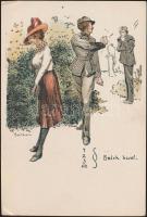 Studentika, Balek kuss, selmeci diákélet, litho s: Bartha L. (EK)