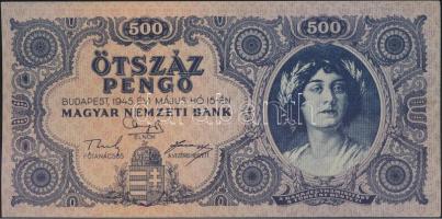 1945. 500P T:hajtatlan, jobb szélen kis gyűrődés