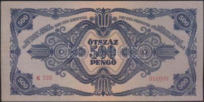 1945. 500P T:hajtatlan, jobb szélen kis gyűrődés