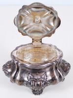 1937-1967 Rózsákkal díszített ezüst (Ag) cukortartó 800-as "dianás" jelzéssel és KA mester...