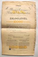 1903. "Járadékkölcsön" 200K-ról + 1904. "Magyar Földhitel Intézet" záloglevél 200K-ról + 1910. "Magyar Országos Központi Takarékpénztár" záloglevél 10.000K-ról T:vegyes