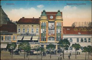 Debrecen Hegedűs- és Sándor palota, Takarékszövetkezet, gyógyszertár, hitelbank, Orosz Dezső fogászata, Mihály Sámuel kereskedése