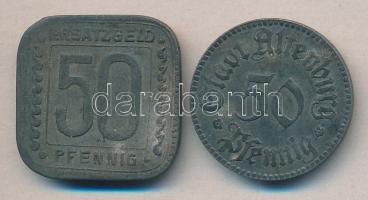 Német Birodalom / Weimari Köztársaság / Altenberg / Baden 1918-1920. 50Pf (2x) 2db különféle szükség...