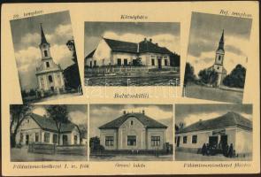 Siófok-Balatonkiliti Földművesszövetkezet I. számú fiókja és főüzlete, orvosi lakás, községáhza, katolikus és református templom (EK)