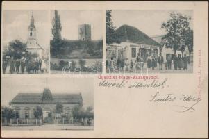 Nagyvázsony Hangya szövetkezet, templom, vár, községháza