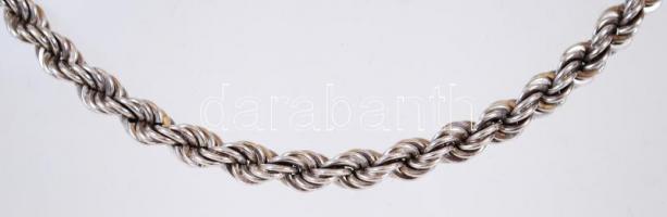 Ezüst (Ag.)csavart karkötő és nyaklánc szett, jelzett (925), nyaklánc:38 cm, karkötő:19 cm, Nettó: 2...