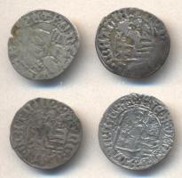 1458-1490. 4db Denár Ag "I. Mátyás" T:2-,3
