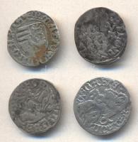 1458-1490. 4db Denár Ag "I. Mátyás" T:2-,3