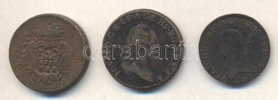 1765-1800 3db különféle krajcár T:2-,3