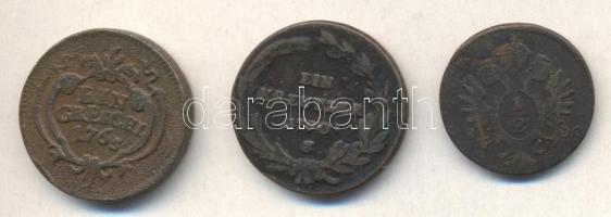 1765-1800 3db különféle krajcár T:2-,3