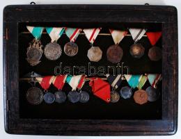 Dekoratív vegyes "Kerékpár Kör" (15x) + Súlylökés (1x) díjérem tétel, közte 7db ezüst medá...