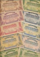 1946. 10.000AP-100.000.000AP (210x) átnézetlen T:vegyes