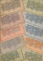 1946. 10.000AP-100.000.000AP (210x) átnézetlen T:vegyes