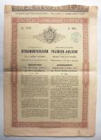 Budapest 1880. "Kamatozó Nyereménykölcsön Tisza és mellékfolyói szabályozására és Szeged város újjáépítésére" részkötvény osztr.értékű 100Ft-ról T:hajtott