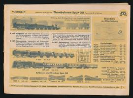 1939 Märklin modellkatalógus és árjegyzék
