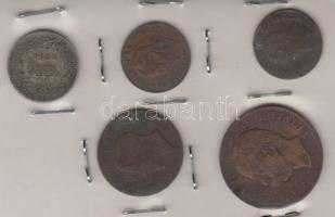 Olaszország 1861-1894. 5db pénzérme, közte magyar verdejelű 20c! T:2,3
Itlay 1861-1894. 5 different ...