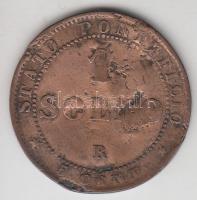 Olasz Államok / Pápai Államok 1867. 1S (5c) "IX. Piusz" T:3 Italian States / Papal States 1867. 1 Soldo (5 Centesimi) "Pius IX" C:F