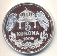 DN "Királyi koronák / 1909 5K - Aba Sámuel" Ag emlékérem (20g/0.999/38,61mm) T:PP Csak 200...
