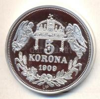 DN "Királyi koronák / 1909 5K - III. László" Ag emlékérem (20g/0.999/38,61mm) T:PP Csak 20...