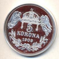 DN "Királyi koronák / 1909 5K - Albert" Ag emlékérem (20g/0.999/38,61mm) T:PP Csak 2000db,...