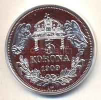 DN "Királyi koronák / 1909 5K - I. Ulászló" Ag emlékérem (20g/0.999/38,61mm) T:PP Csak 200...