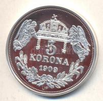 DN "Királyi koronák / 1909 5K - I. András" Ag emlékérem (20g/0.999/38,61mm) T:PP Csak 2000...