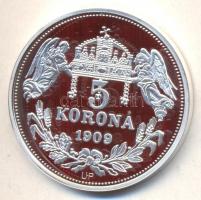 DN "Királyi koronák / 1909 5K - IV. Béla" Ag emlékérem (20g/0.999/38,61mm) T:PP Csak 2000d...