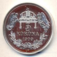 DN "Királyi koronák / 1909 5K - II. Károly" Ag emlékérem (20g/0.999/38,61mm) T:PP Csak 200...